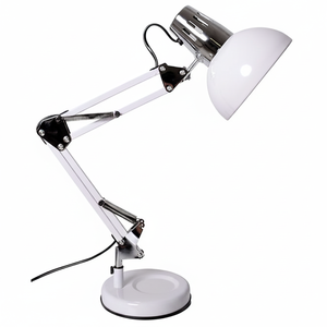 ANTIGONA Articulated Desk <b>Lamp</b> 1xE27 Chrome White Finish with L.15xAnx.12 <b>Table</b> Top - Product Image 2