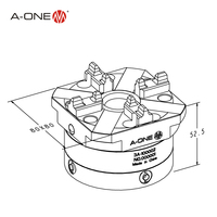 A-ONE Nuevo Mandril Cuadrado de 4 Mordazas de Precisión para Fresado, para Mecanizado CNC EDM/WEDM, Potencia de Sujeción de 10000 N, Acero Endurecido 3A-100004
