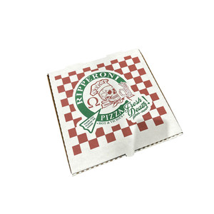 Caja de pizza de papel Kraft ecológica Caja de embalaje de comida rápida desechable impresa personalizada - Product Image 3