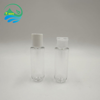 Flacon cosmétique vide en PET transparent de 40 ml avec bouchon à clapet, idéal pour gel hydroalcoolique, sérum, lotion, avec capuchon à effet disco