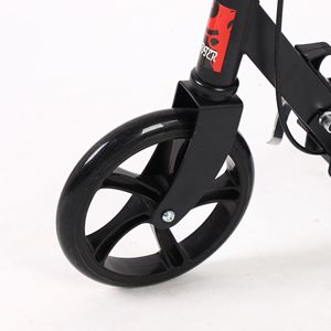 Trottinette pliable à deux roues de style grenouille pour enfants de 6 ans et plus, couleur noire avec design pliable - Product Image 1