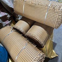 Tissage synthétique de meubles PE PVC personnalisé en gros Matériau naturel brut Canne en plastique Sangle de rotin Rouleaux de rotin