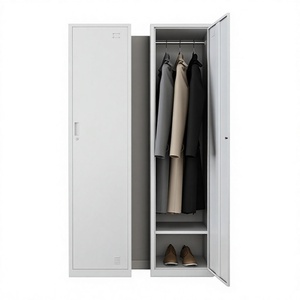 Armarios Metálicos de Una Puerta con Cerradura para Almacenamiento de Empleados, Diseño Moderno y Minimalista, Desmontables, Resistentes a la Humedad, Muebles de Oficina - Product Image 1
