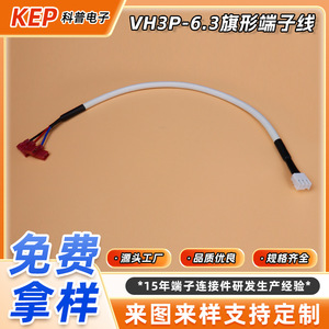 Cable de terminal VH para electrónica científica popular, 3 posiciones, paso de 3.96mm, conector automático de PVC blanco, longitud personalizada - Product Image 5