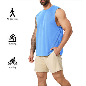 <span class=keywords><strong>Canotte</strong></span> <span class=keywords><strong>da</strong></span> <span class=keywords><strong>uomo</strong></span> senza maniche sport Gym Running sportivo abbigliamento sportivo <span class=keywords><strong>uomo</strong></span> gilet protettivo a asciugatura rapida senza maniche t-shirt girocollo - Product Image 2