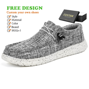 Chaussures <span class=keywords><strong>bateau</strong></span> originales personnalisées, mocassins tendance en toile à enfiler style de marche, chaussures décontractées personnalisées - Product Image 5