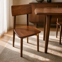 Chaise en bois massif OEM ODM, couleur personnalisée, sans rembourrage, entretien minimal, facile à nettoyer, style minimaliste japonais