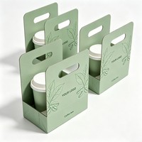 Support en papier pour tasses à café en gros, imprimé avec logo personnalisé, design exclusif, support de tasses à café à emporter, plateau porte-tasses à café, vente chaude