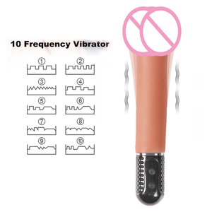 Dildo Vibratore Realistico a Doppio Strato in <span class=keywords><strong>Silicone</strong></span> Elastico Enorme con Ventosa, Giocattolo Sessuale per Adulti per Donna - Product Image 6