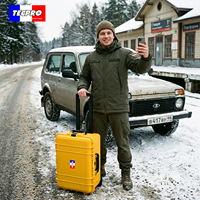 Caja Protectora de Plástico Impermeable con Ruedas, Caja de Herramientas Resistente con Espuma Personalizable y Ruedas para Cámara o Dron