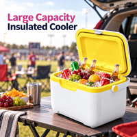 Glacière moulée par injection avec isolation EPS, couvercle à charnières et coque durable pour le camping et la pêche, production OEM de marque