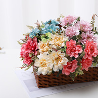 Centre de table en fleurs artificielles de corail Dahlia en soie, hautement modernes et écologiques, pour décoration de mariage, de maison et de photographie extérieure MY-Coral