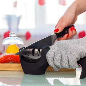 Miniafilador de cuchillos Manual profesional de acero inoxidable, 3 etapas, para Cocina - Product Image 6