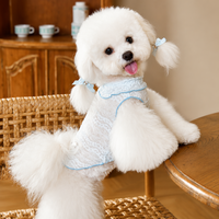 Gilet en dentelle professionnel pour chien B2B, vêtements pour animaux de compagnie en tricot ajouré doux et respirant avec logo personnalisable, livraison rapide en 7 jours