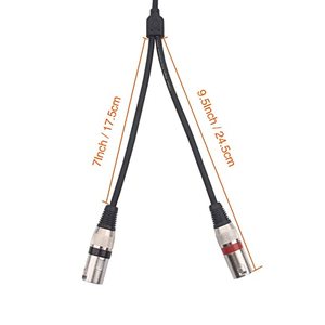 <span class=keywords><strong>Cable</strong></span> Matters 3,5mm 1/8 "TRS a 2 <span class=keywords><strong>XLR</strong></span>, <span class=keywords><strong>Cable</strong></span> macho a macho, Aux a Dual <span class=keywords><strong>XLR</strong></span> - Product Image 2