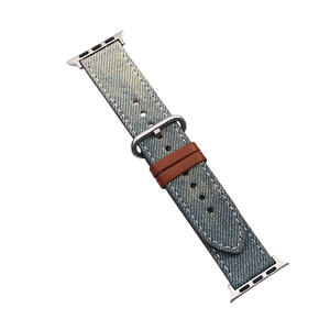 Correas de reloj de mezclilla de 22 mm con hebilla de lona para Apple S10 Huawei GT5, estilo veraniego, azul claro, azul retro - Product Image 4