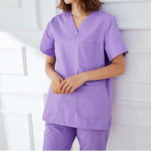 Ensembles de gommages pour salon de beauté en pur coton, extensibles et élégants, avec plusieurs poches – Offre spéciale pour les tenues de travail des professionnels des ongles et des salons - Product Image 4