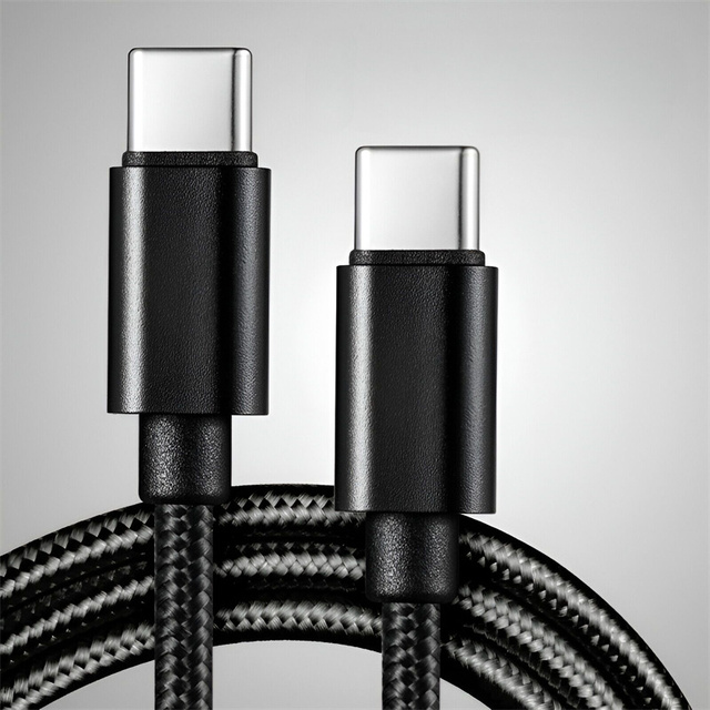 Nylon Braided USB C to Type C Mobile Phone Charger Cable 1/2/3M Fast Charging 60W 3/6/10ft for Iphone17 16 15Promax Plus Samsung