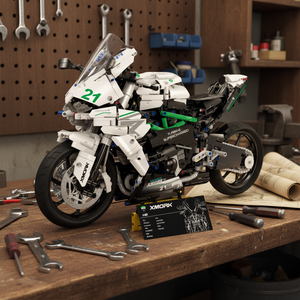 Mork 028002 Kawasaki H2 Motocicleta Escala 1:8 Bloques <span class=keywords><strong>de</strong></span> Construcción <span class=keywords><strong>de</strong></span> Plástico ABS Modelo <span class=keywords><strong>de</strong></span> Juguete para Armar - Product Image 1