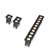 Spot lumineux Led linéaire encastrable pour le plafond, avec technologie Cob, éclairage d'intérieur, petite ouverture, 2/4/9/15w