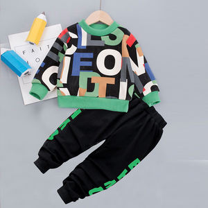 Conjunto Deportivo de Primavera para Niños, Ropa Deportiva para Niños, Camiseta con Estampado de Letras y Pantalones, Conjunto de 2 Piezas para Bebé - Product Image 3