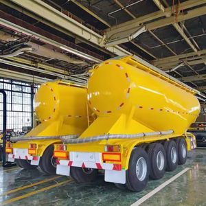 Semi-remorque citerne à ciment en vrac à 4 essieux, pneus 12R22.5, suspension mécanique stable pour le transport logistique de la construction au Sénégal - Product Image 6