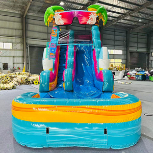 Coconut Tree Sun Glasses Summer <strong>Beach</strong> Themed Water Slides Inflatable Water Slide Castle Slides Inflatable <strong>for</strong> Kids and Adults - Product Image 2
