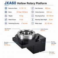 Plataforma Giratoria Hueca JXA60 con Rodamiento de Rodillos Cruzados, Caja de Engranajes de Indexación de Alta Precisión y Alto Torque, Compatible con Motor Paso a Paso 42