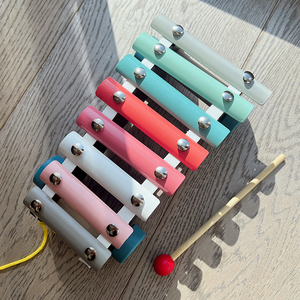 Xylophone musical en bois de qualité supérieure, jouet à tirer, véhicule d'apprentissage précoce, stimulant la motricité fine pour les tout-petits et les enfants d'âge préscolaire - Product Image 5