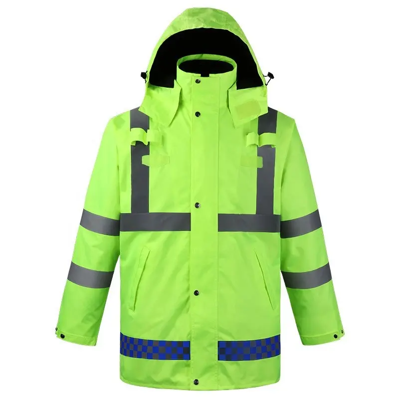 교통 의무 반사 겨울 방수 비옷 이동식 라이너, 보안 겨울 재킷