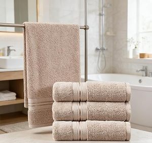 Toallas de Baño Extra Grandes Ultra Suaves COTTON CRAFT, Paquete de 4, Color Sólido, Absorbentes, para Uso Diario, Hotel, Spa, Gimnasio, Ducha - Product Image 4