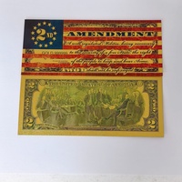 Billet de banque plaqué or commémoratif du 250e anniversaire de l'Amérique 2026, pièce de collection