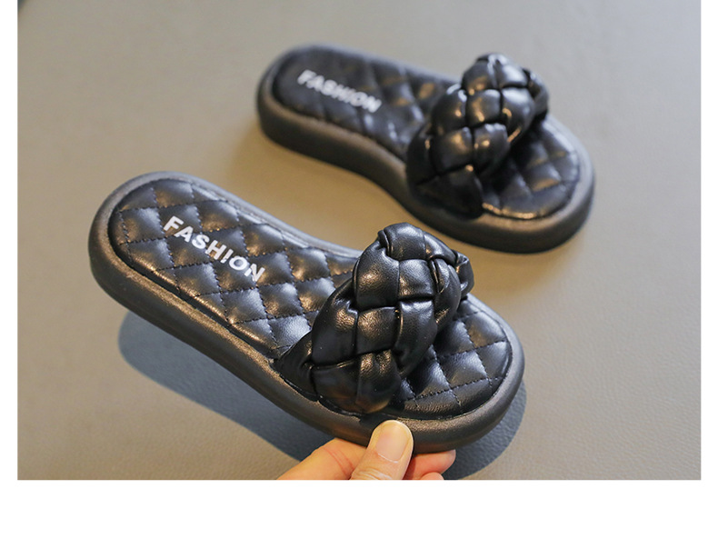 Children's Woven Slippers Sandals Casual Flat Shoes Non-slip Breathable Girls Shoes