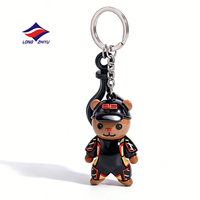 Porte-clés en PVC souple personnalisable avec des animaux de dessin animé Longzhiyu, 20 ans, cadeau d'entreprise, porte-clés en PVC, design stéréo, porte-clés en caoutchouc