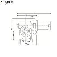 Máquina de tracción de fábrica para motor de montaplatos 100kg/200kg tipo tambor 0.4m/s GT100K/JIAYE