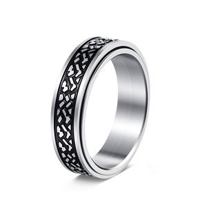Anillo Antiestrés de Acero Inoxidable, Anillo Giratorio para Parejas, Descompresión, Acero Inoxidable 304, Anillo para Hombre - Product Image 1