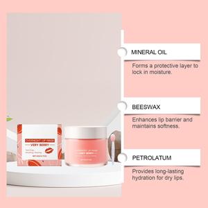 Mascarilla Labial Nocturna de Bayas 20g, Marca Privada OEM, Nutre, Hidrata, Suaviza y Rellena, en Tarro para Dormir - Product Image 4