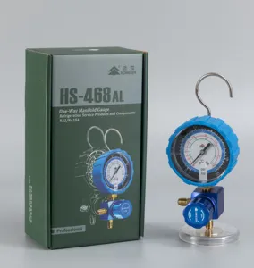 HONGSEN tek Manifold gösterge takımı R410A R32 soğutucu gaz basınç göstergesi 100% Test