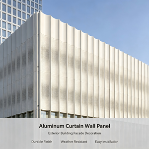 Panneau de façade en aluminium à grandes ondulations, revêtement extérieur perforé, mur-rideau personnalisé pour projets commerciaux - Product Image 3