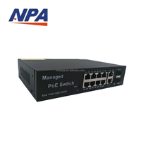 Switch PoE Gigabit 8-Port yang Dikelola Melalui Web dengan 1 SFP dan Switch Ethernet IEEE802.3af/at dengan VLAN QoS, Tersedia