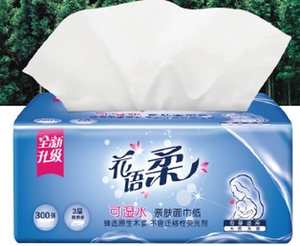 Mô 100% Trinh gỗ bột giấy thân thiện với môi 4-ply mô cao ướt sức mạnh mô mặt - Product Image 1