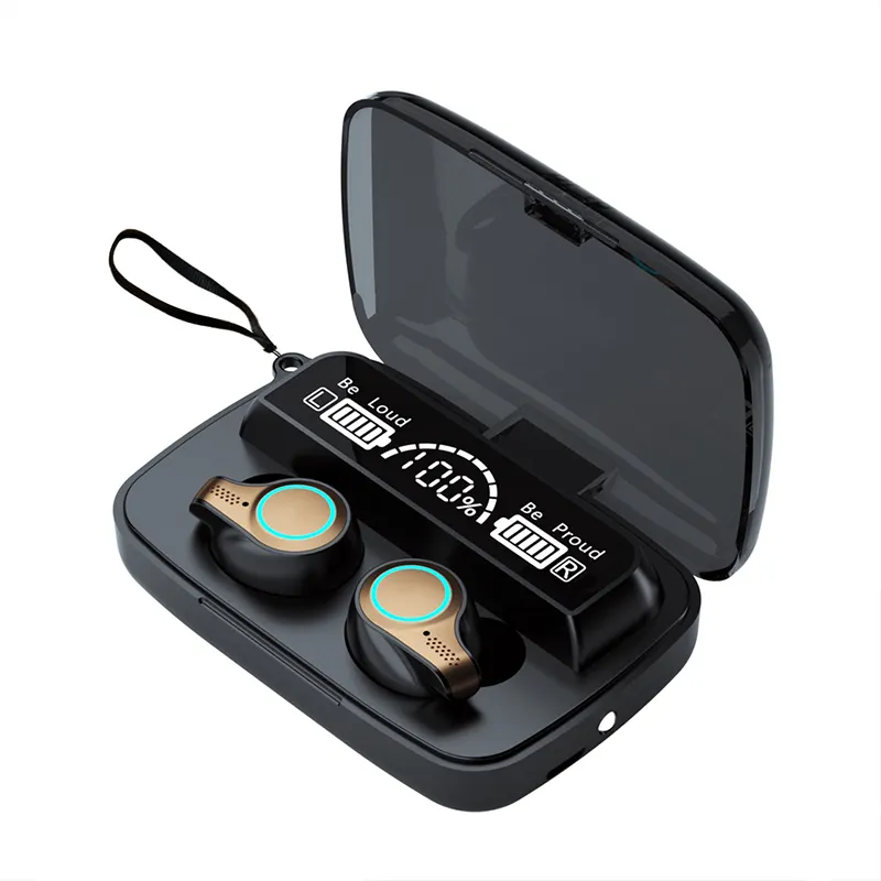 2021 Hot Selling M9-18 TWS Wireless Earphones Waterproof Sports Touch Control Lighting Charging case Stereo Wireless Headset