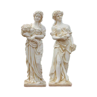 Sculpture italienne moderne pour la décoration extérieure de la maison, statue en béton de femme pour la décoration du jardin