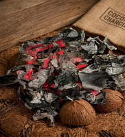 Charbon de coco supérieur offrant une énergie thermique élevée, des impuretés réduites et une combustion stable pour les marchés industriels et d'exportation.
