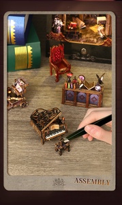 Kit de montage 3D fait main <span class=keywords><strong>en</strong></span> <span class=keywords><strong>bois</strong></span> DIY - William Castle - Jouet DIY pour les 14 ans et plus - Puzzle <span class=keywords><strong>en</strong></span> <span class=keywords><strong>bois</strong></span> 3D - Product Image 3