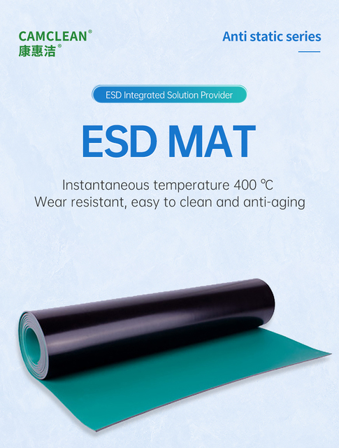 Customized CAMCLEAN ESD Antistatic Rubber Table Mats Made in China for Electronic & Laboratory Environments Use