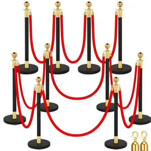 Cordes et poteaux pour tapis rouge, poteau de barrière de contrôle des foules pour théâtre, hôtels, clubs, musées