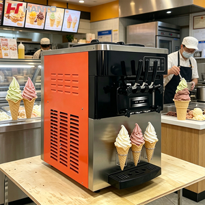 Machine à glaces molles à 3 saveurs, usage commercial <span class=keywords><strong>pour</strong></span> restaurants, glaciers, magasins de proximité et kiosques de nourriture de rue - Product Image 1