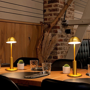 Bar Rechargeable Table <b>Lamp</b> Cylindrical All Aluminum Led <b>Touch</b> Control Cordless Desktop Light For Nightclub Cafe - Product Image 3