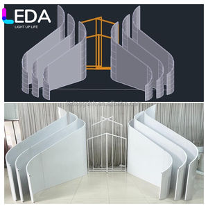 Support de toile de fond incurvé sur mesure LEDA, nouveau design, en métal blanc, pour mariage, scène ou événements festifs - Product Image 2